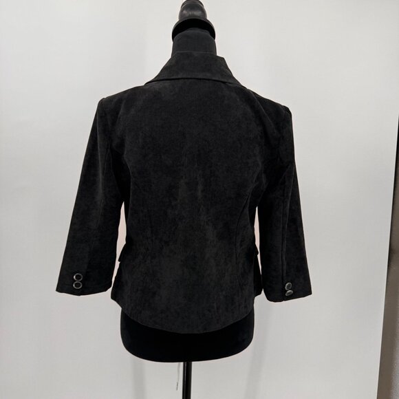 Ashley By Twenty Six International Womens Blazer Jacket L Double Breasted‎ Black - Picture 8 of 8